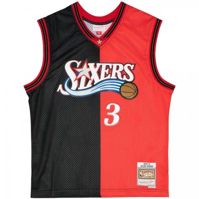 Maillot de Basket #3 Iverson Philadelphia 76ers M&N splite